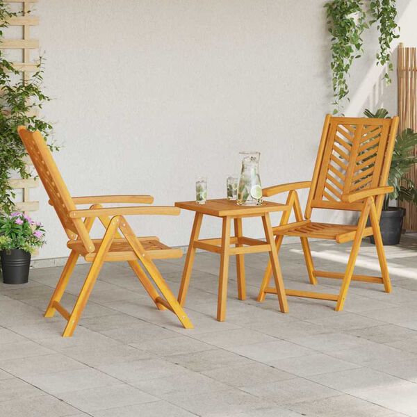 vidaXL Garden Bistro Set 3 pcs Brown Solid acacia wood