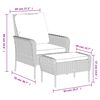 vidaXL Garden Chair with Footstool Grey Poly Rattan