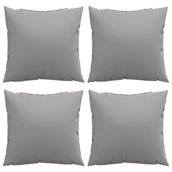 vidaXL Sofa Cushions 4 pcs Grey 50x50 cm Fabric