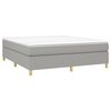 vidaXL Box Spring Bed Frame Light Grey California King Fabric (US Only)