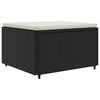 vidaXL 6 Piece Garden Lounge Set with Cushions Black Poly Rattan