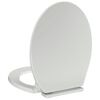 vidaXL Soft-close Toilet Seat White Oval