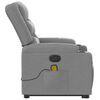 vidaXL Stand up Massage Recliner Chair Light Grey Fabric