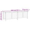 vidaXL Garden Storage Box White 198.5x50x56.5 cm Solid Wood Fir