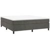 vidaXL Box Spring Bed Frame Dark Grey King Velvet (US Only)