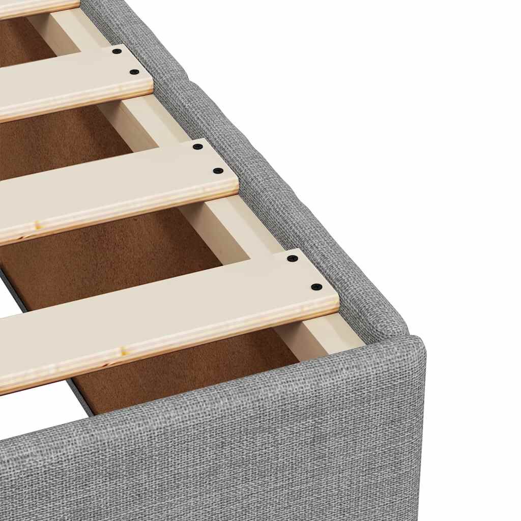 vidaXL Bed Frame without Mattress Light Grey Full Fabric