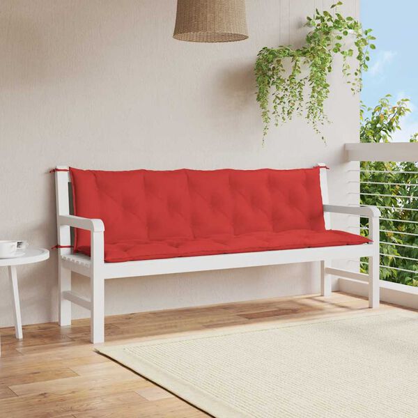 vidaXL Garden Bench Cushion Red 180x(50+50)x7cm Oxford Fabric