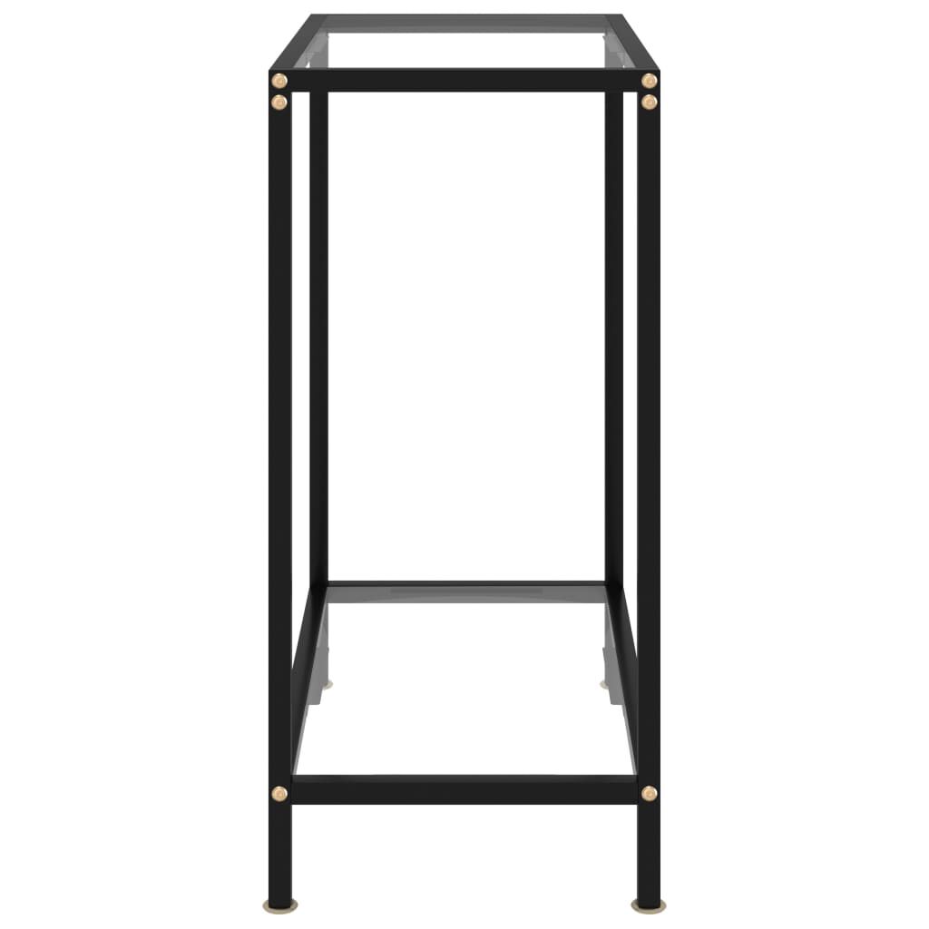 vidaXL Console Table Transparent 60x35x75 cm Tempered Glass
