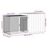 vidaXL Rabbit Cage Anthracite 200x91x100 cm Galvanised Steel
