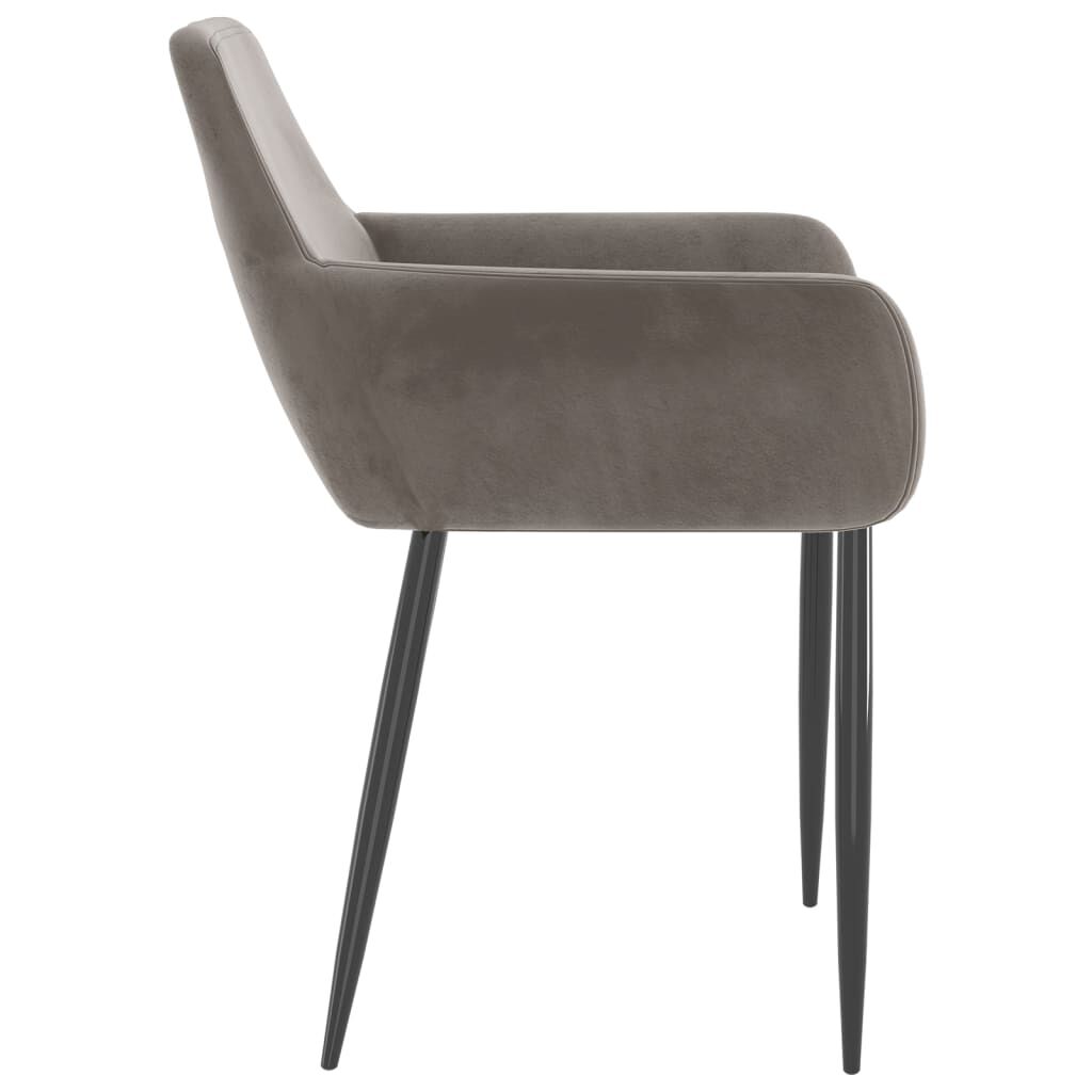 vidaXL Dining Chairs 2 pcs Light Grey Velvet