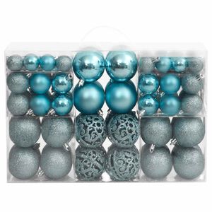 vidaXL Christmas Baubles 100 pcs Turquoise 3 / 4 / 6 cm