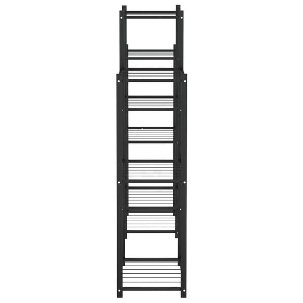 vidaXL Flower Stand 83x25x100 cm Black Iron