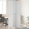 vidaXL Room Divider 3 Panels White Solid Wood Paulownia