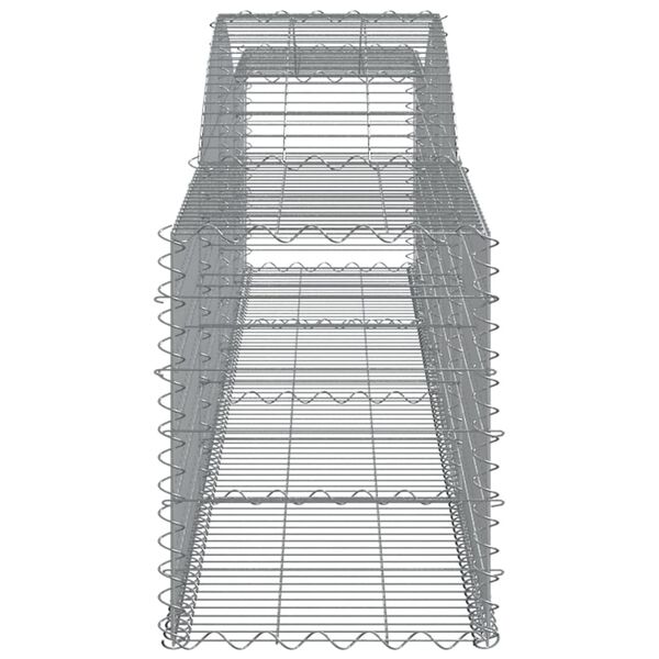 vidaXL Arched Gabion Baskets 4 pcs 400x50x60/80 cm Galvanised Iron