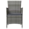 vidaXL Garden Chairs with Cushions 4 pcs Poly Rattan Grey