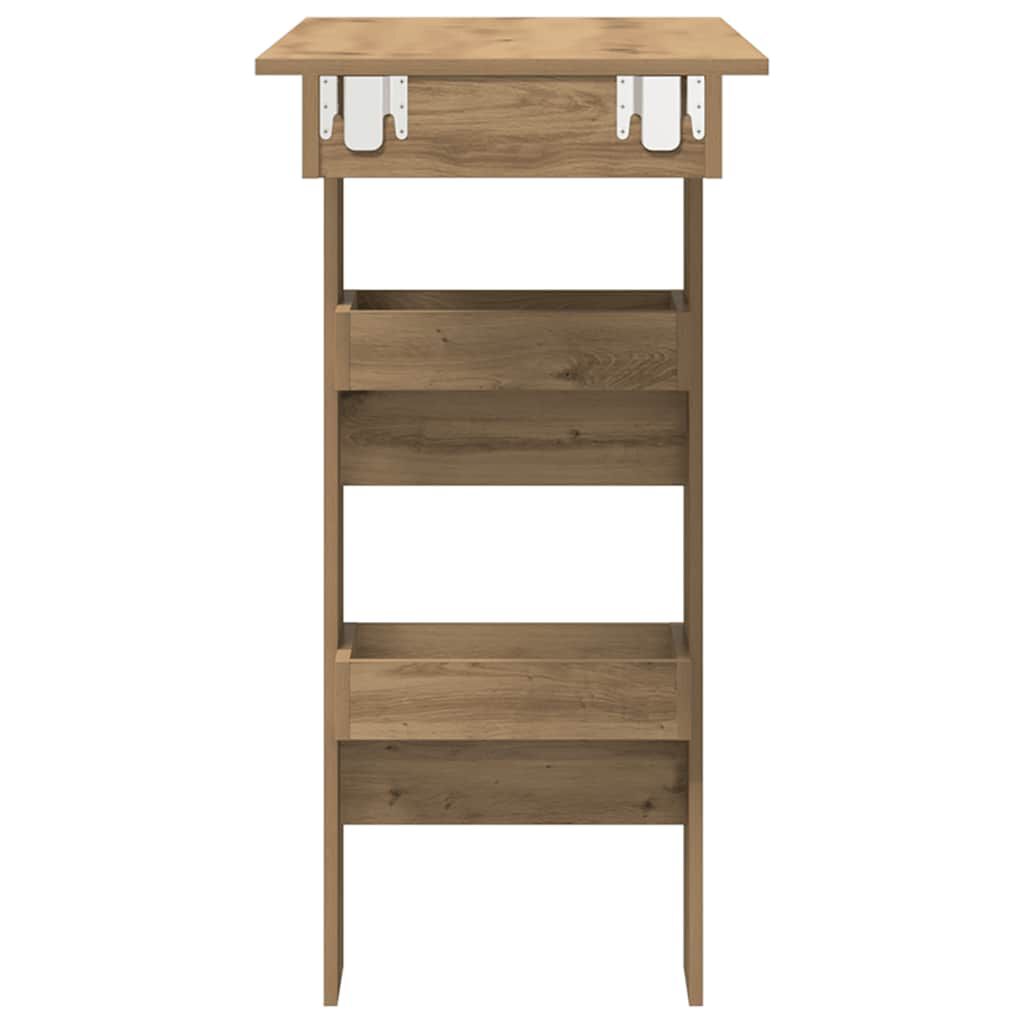 vidaXL Wall Bar Table Artisan Oak 102x45x103.5 cm Engineered Wood