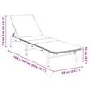 vidaXL Sun Lounger with Cushion Grey Poly Rattan