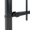 vidaXL Garden Fence with Hoop Top Steel 1248x80 cm Black