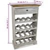 vidaXL Wine Rack Solid Mahogany Wood 55x23x85 cm