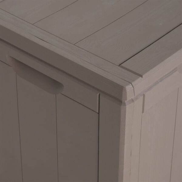 vidaXL Garden Storage Box 270L Brown PP Wood Look