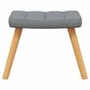 vidaXL Rocking Chair with a Stool Light Grey Fabric