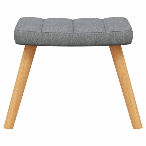 vidaXL Rocking Chair with a Stool Light Grey Fabric