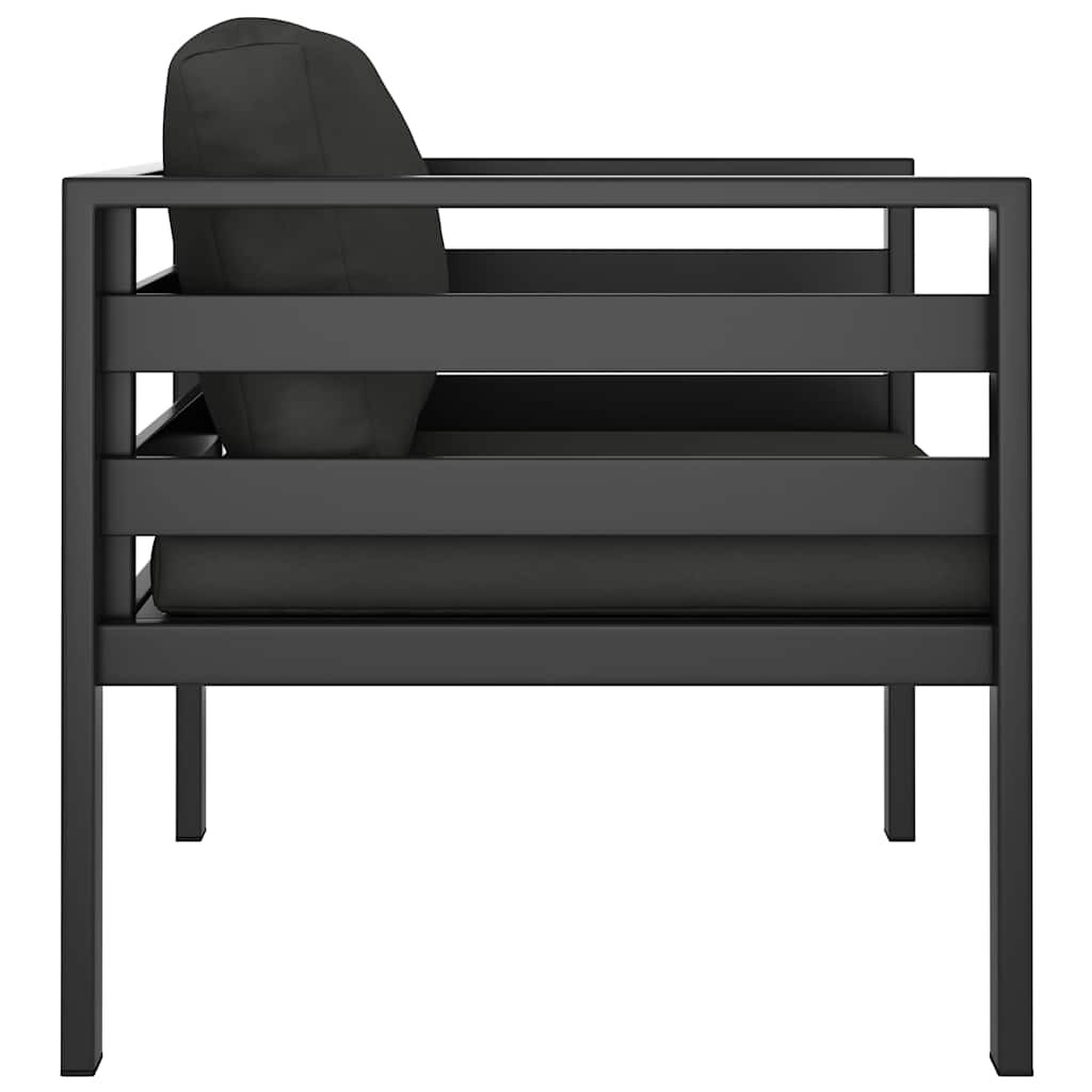 vidaXL Single Sofa with Cushions Aluminium Anthracite