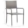 vidaXL 9 Piece Garden Dining Set Grey