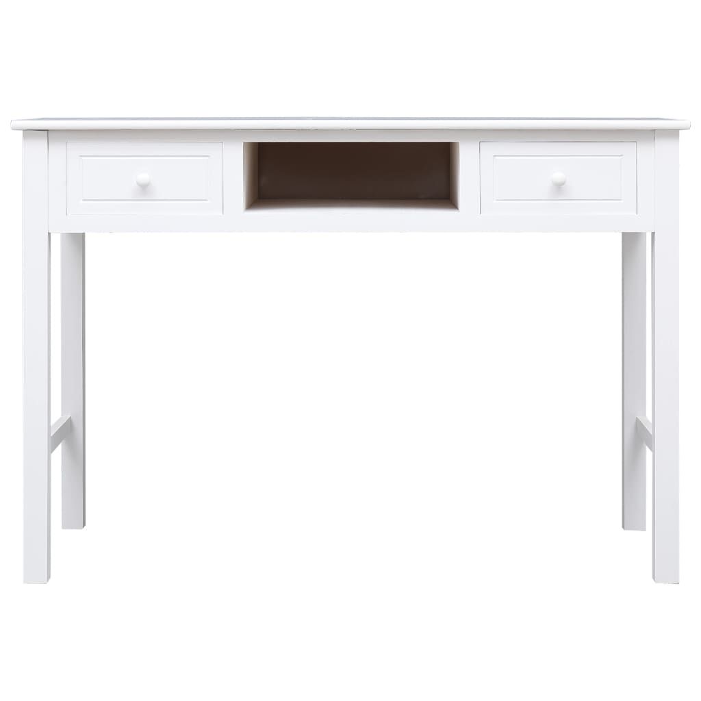 vidaXL Writing Desk White 110x45x76 cm Wood