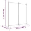 vidaXL 2-Panel Room Divider Brown 175x180 cm Fabric