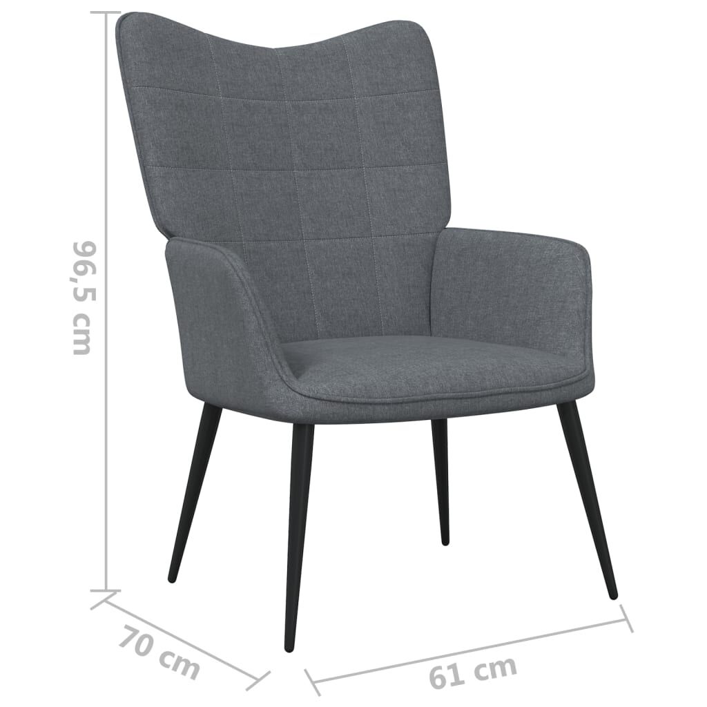 vidaXL Relaxing Chair Dark Grey Fabric
