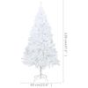 vidaXL Artificial Pre-lit Christmas Tree with Ball Set White 120 cm PVC
