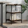 vidaXL Printer Stand 3-Tier Smoked Oak 50x41x75 cm Engineered Wood
