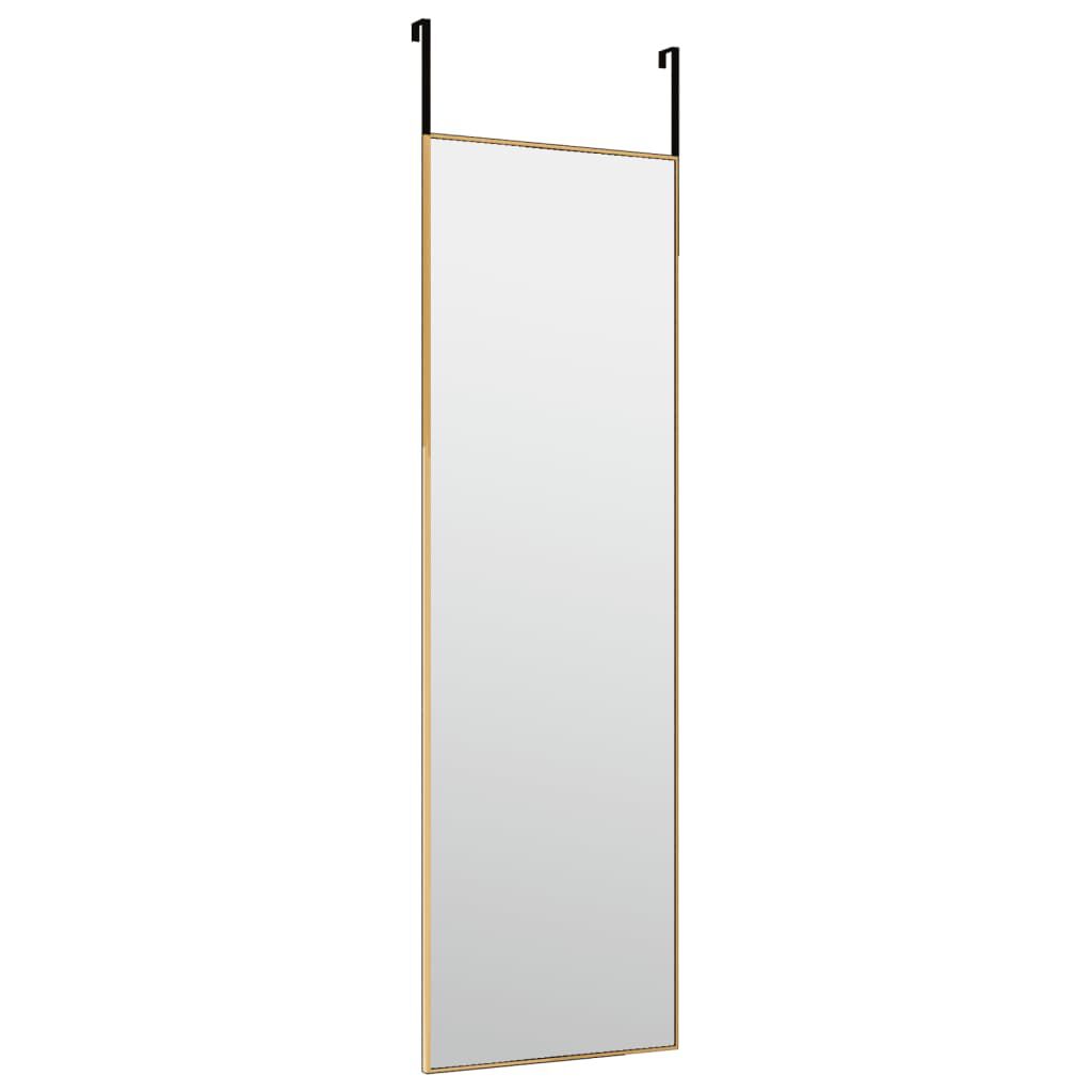 vidaXL Door Mirror Gold 30x100 cm Glass and Aluminium