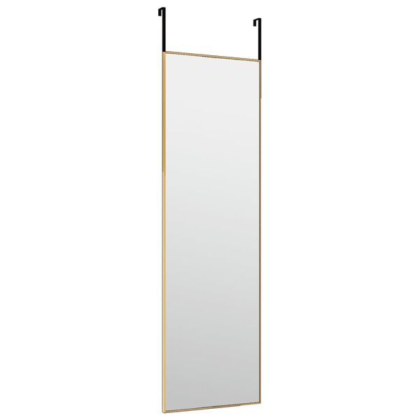 vidaXL Door Mirror Gold 30x100 cm Glass and Aluminium