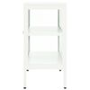 vidaXL Sideboard White 70x35x70 cm Steel and Glass