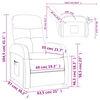 vidaXL Recliner Chair Dark Brown Fabric