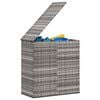 vidaXL Garden Cushion Box PE Rattan 100x49x103.5 cm Grey