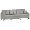vidaXL 3-Seater Sofa Light Grey 210 cm Fabric