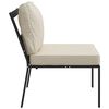 vidaXL Garden Chairs with Sand Cushions 2 pcs 60x74x79 cm Steel