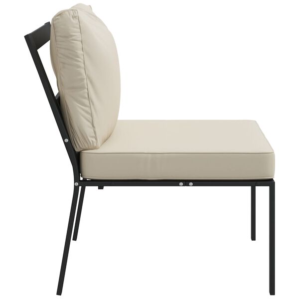vidaXL Garden Chairs with Sand Cushions 2 pcs 60x74x79 cm Steel