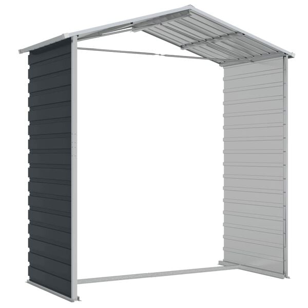 vidaXL Garden Shed Anthracite 191x130x198 cm Galvanised Steel