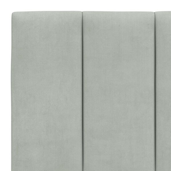 vidaXL Bed Frame with LED without Mattress "Hanko" Light Grey 193x203 cm Velvet