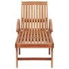 vidaXL Sun Lounger with Royal Blue Cushion Solid Teak Wood