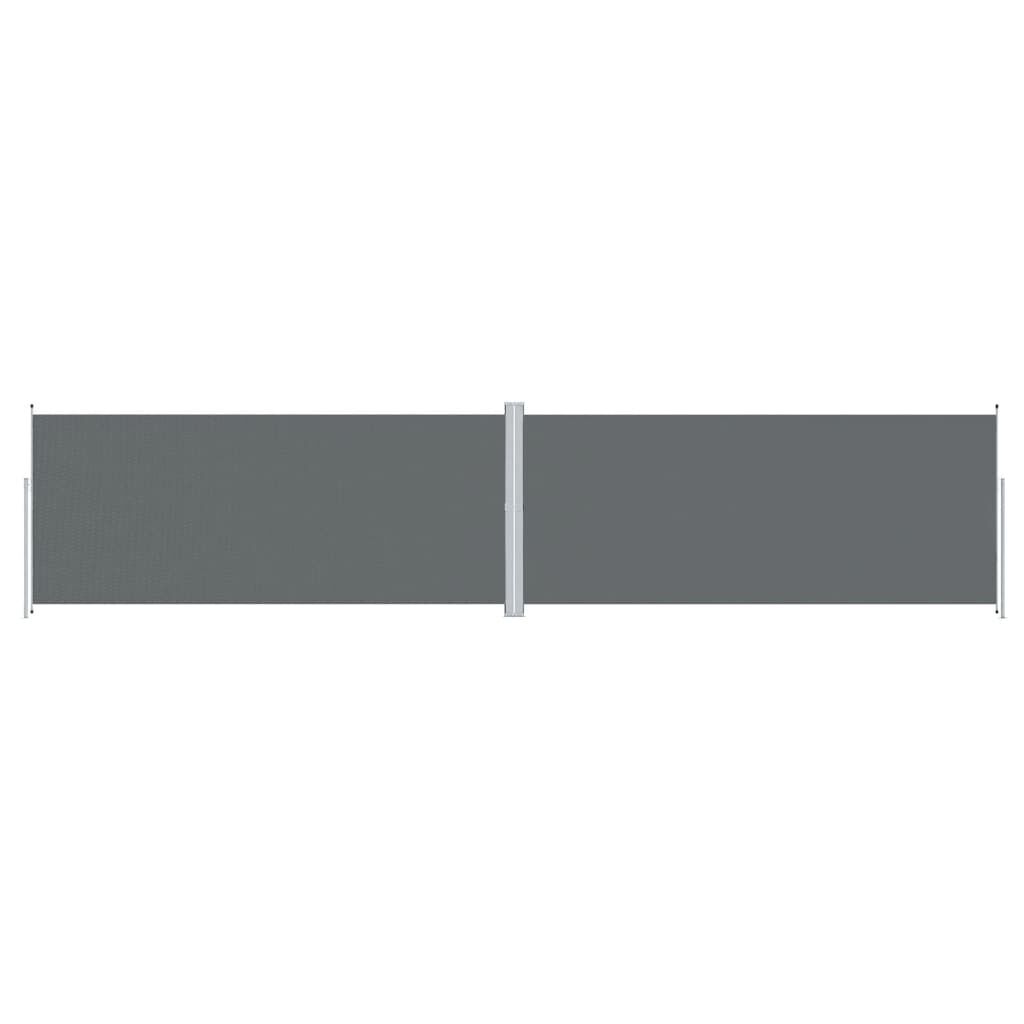 vidaXL Retractable Side Awning Anthracite 220x1000 cm