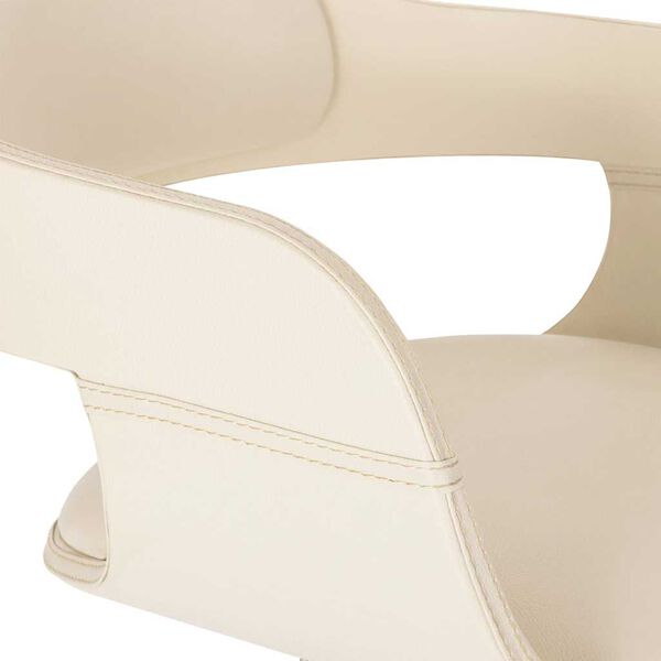vidaXL Dining Chair White Bentwood and Faux Leather