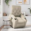 vidaXL Stand up Massage Recliner Chair Cream Faux Leather