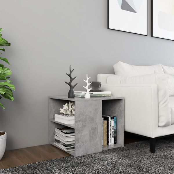 vidaXL Side Table Concrete Grey 50x50x45 cm Engineered Wood