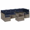 vidaXL Garden Sofa Set 8 pcs Grey and navy blue 100 x 55 x 73 cm