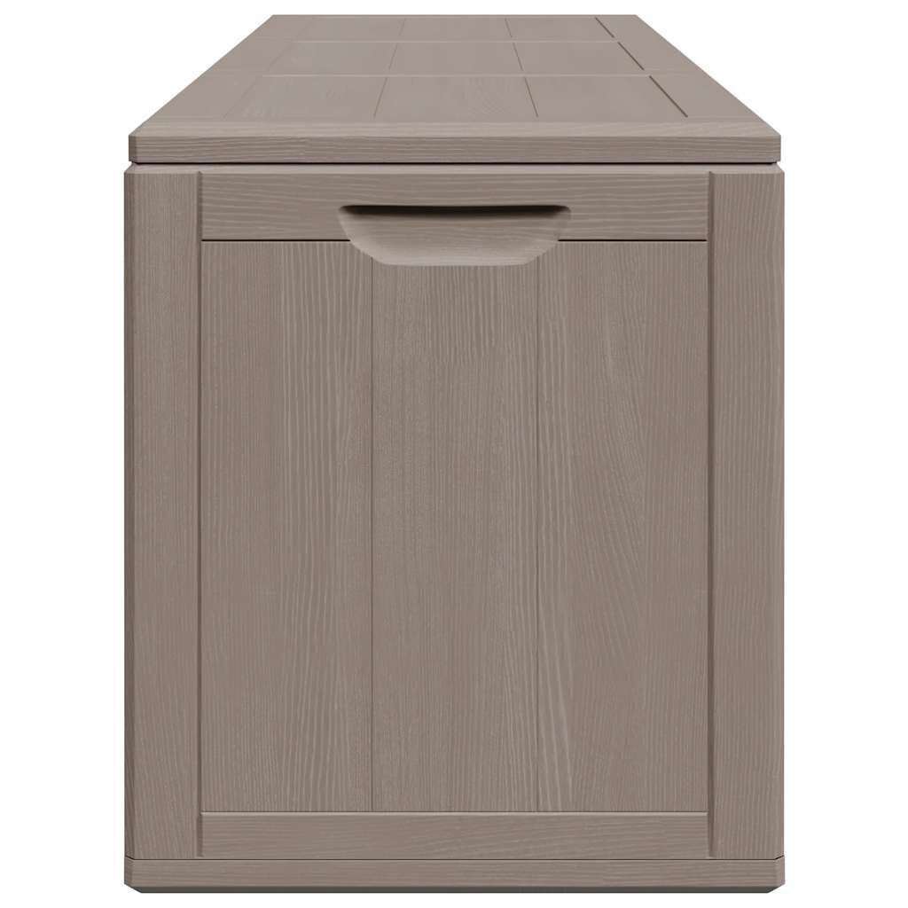 vidaXL Garden Storage Box 270L Brown PP Wood Look